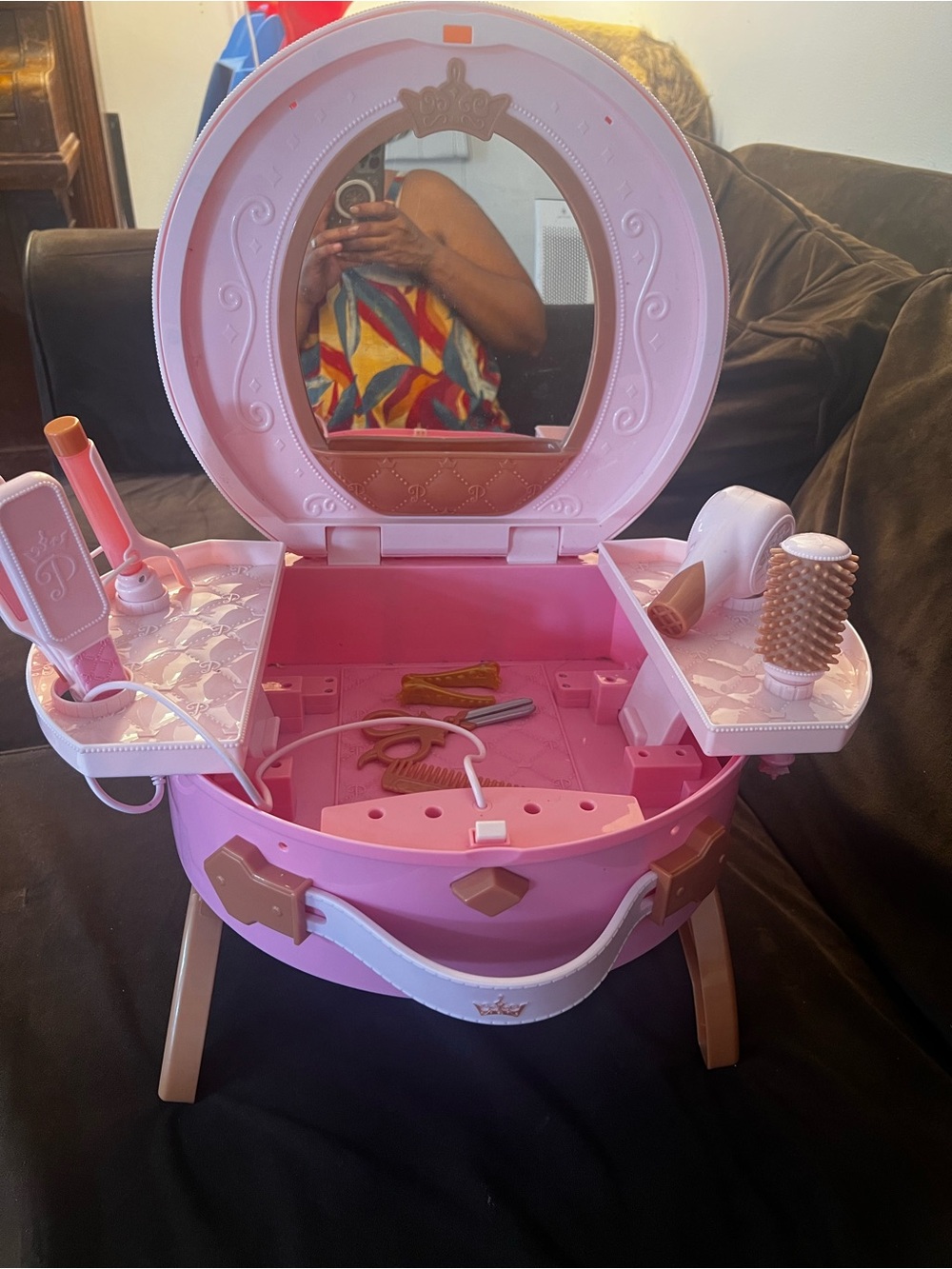 Disney Pink and Gold Princess Vanity Case Playset